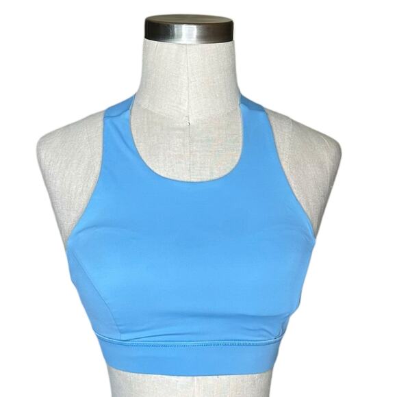 LULULEMON Vibrant Blue Fast And Free Sports Bra Women's Size 4 Removable Pads - Picture 1 of 7